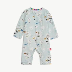 Magnetic Me Light Blue Animal Print Kids Pajamas